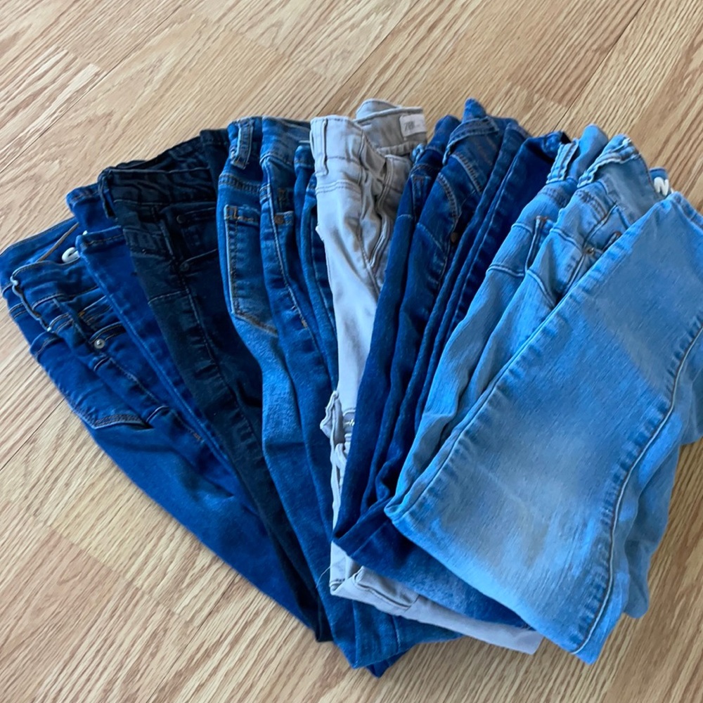 Six (6)! Pair skinny jeans for girls. All skinny fit, high & medium rise. Slim.